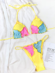 Sexy Splice Swimsuit Two Piece Sets CSYZ B533K