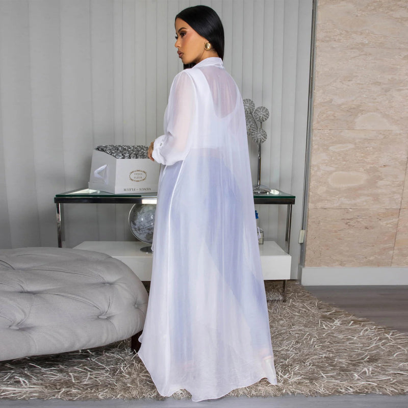 Chiffon Long Cardigan Sun Protection Jacket YF 10834