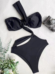 Solid Knotted Bikini One