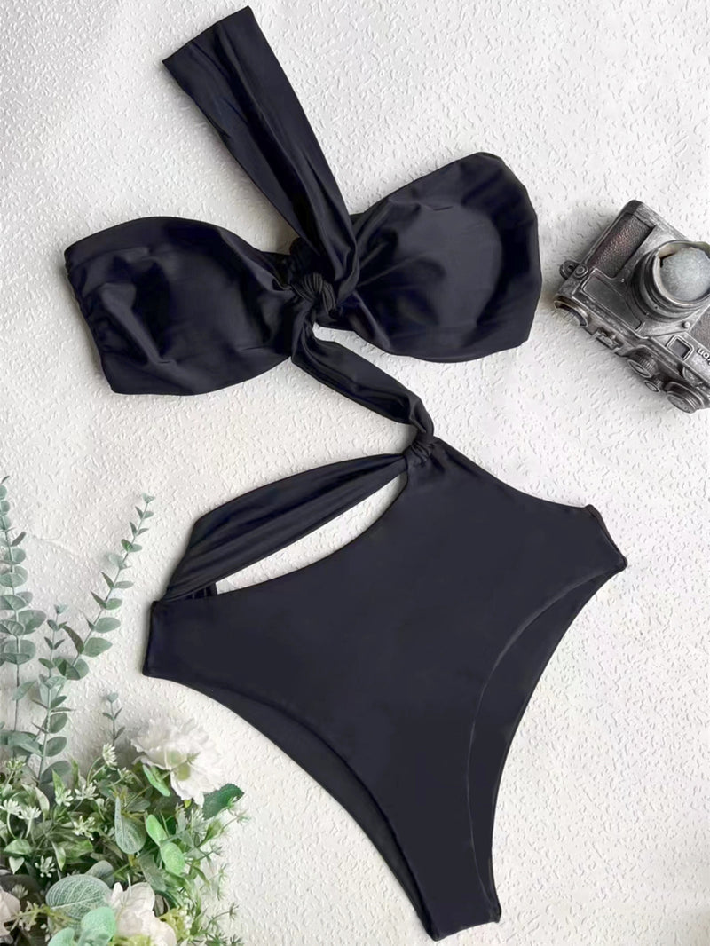 Solid Knotted Bikini One