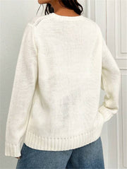 O Neck Print Knits Sweater GZYF 1060