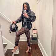 See Through Lace Tight Pants GDSF D26PT105