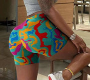 Casual Elastic Waist Printed Shorts GBGF 5021