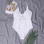 Hollow Out Bra Pads Sexy Tight Backless One Piece Swimsuit DYSC DY1108114