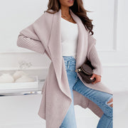 Drop Shoulder Long Sleeve Cardigan Long Sweater Coat GDAM 7191