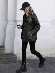 Fashion Long Sleeve Loose Denim Jacket Coat GYXN 20808