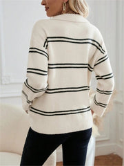 V Neck Stripe Sweater GZYF 1006