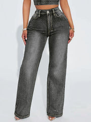 Hot Drill Straight Jeans SH 391414