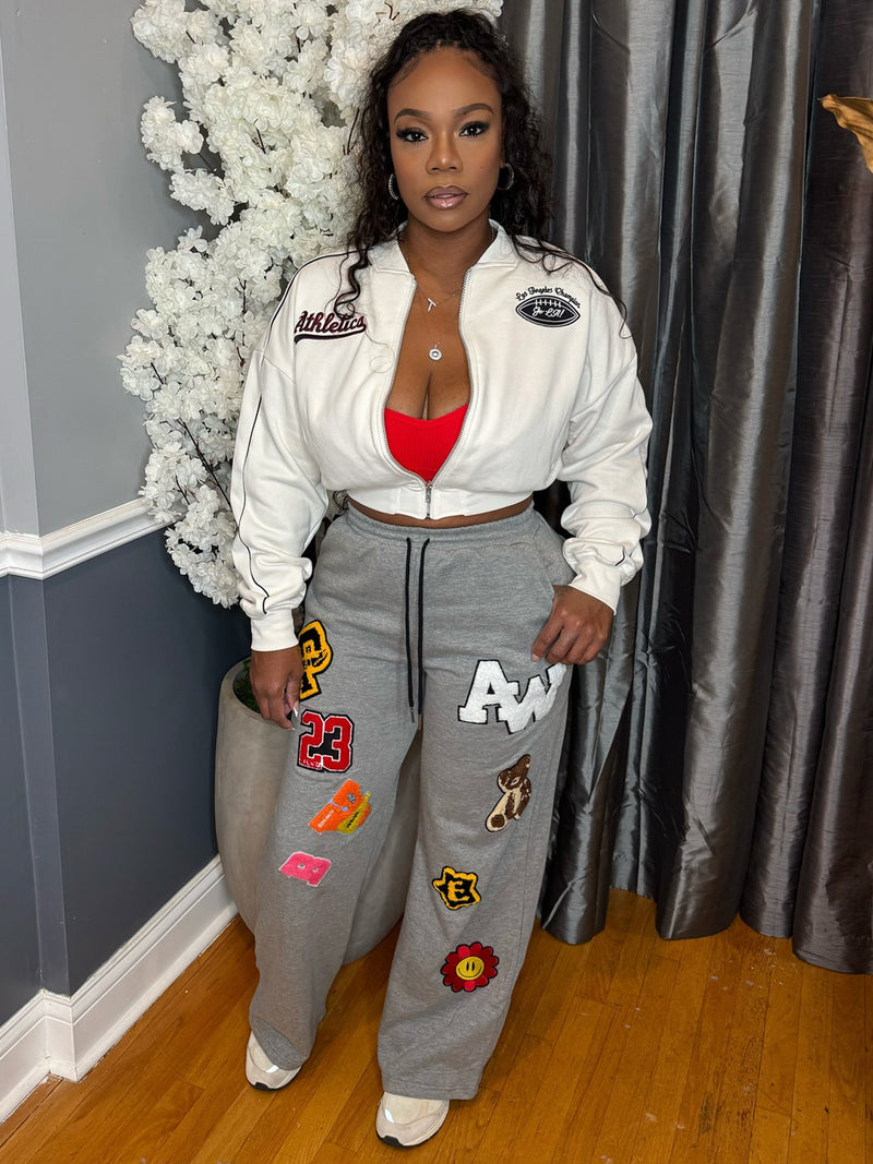Fleece Lined Sports Zipper Embroidered Baseball Jacket CH 25061