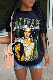 Short Sleeve Print T Shirt GXJL 40092