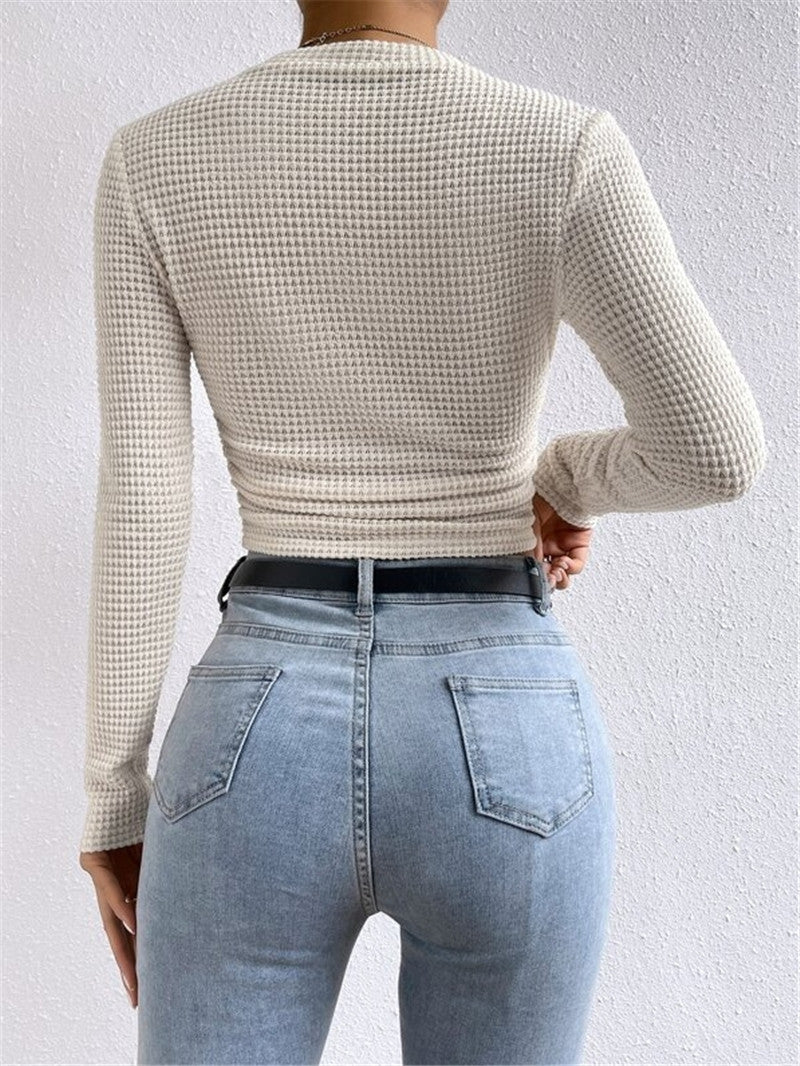 Long Sleeve Plaid T Shirt GZYF 1052