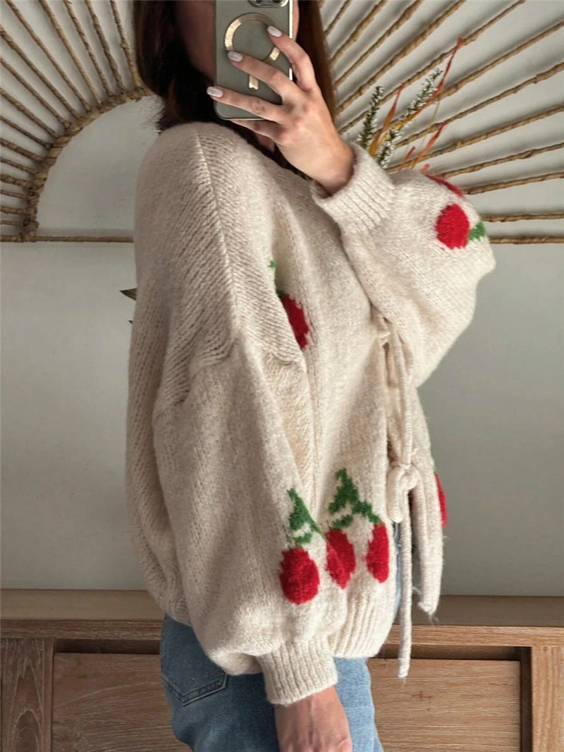 Casual Cardigan Tie Up Sweater Coats GZYF 1151