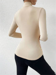 Solid Color Cross Ruched T Shirts GZYF 1033