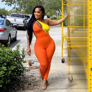 Hollow Out Single Shoulder Sport Jumpsuit LSD 2643