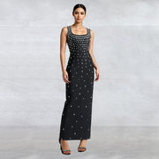 Hot Diamond U Neck Sleeveless Bodycon Dress BY 7117