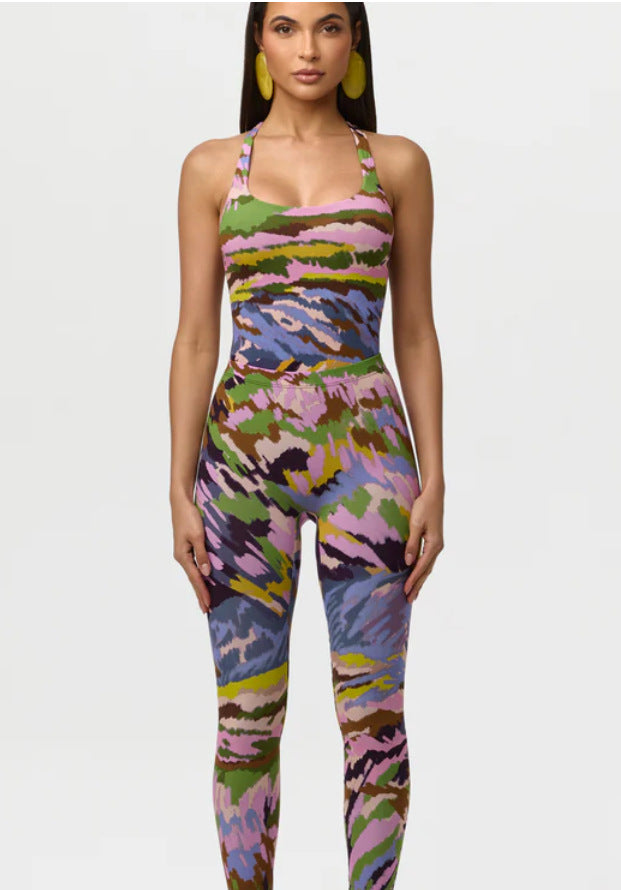 Print Sleeveless Jumpsuit GFCF 1510