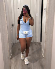 Casual V Neck Sleeveless Romper TR 1313