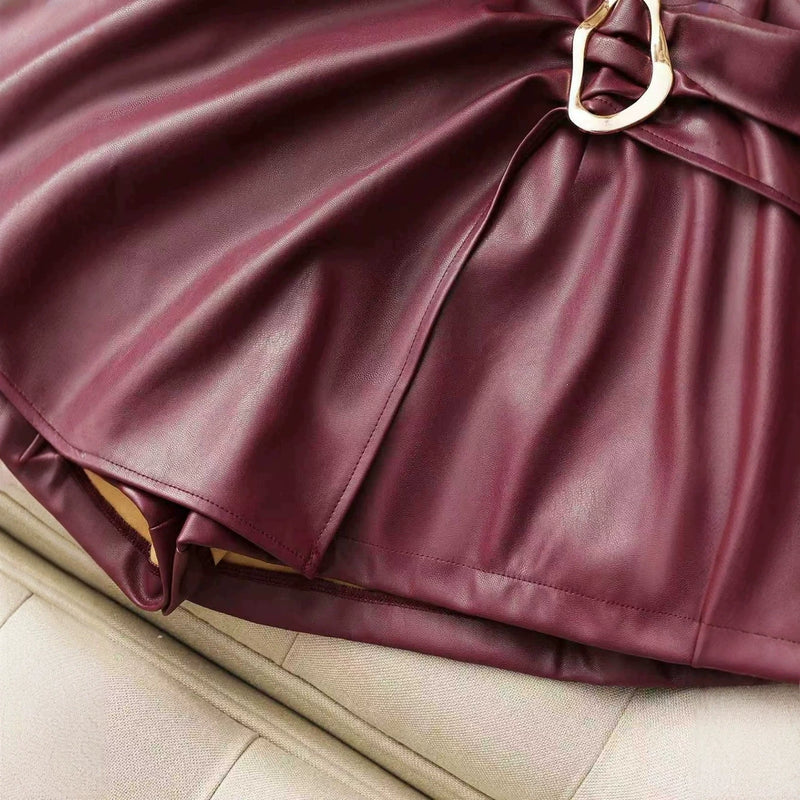 Casual PU Leather Short GPBY SK8218