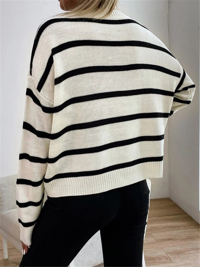 Long Sleeve Stripe Sweater GZYF 1079