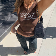 Letter Print Sleeveless Tank Top GZJQ K6B08951A