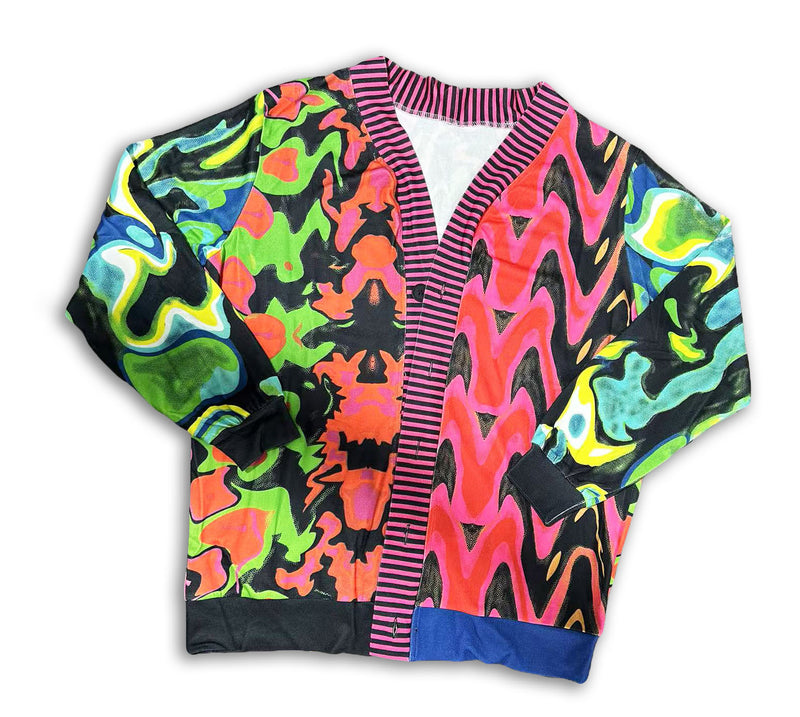 Printed Wool Plush Jacket GFCF 1250