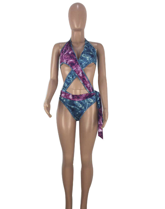 Sexy Printed One Piece Swimsuit Bikinis MDF 5037