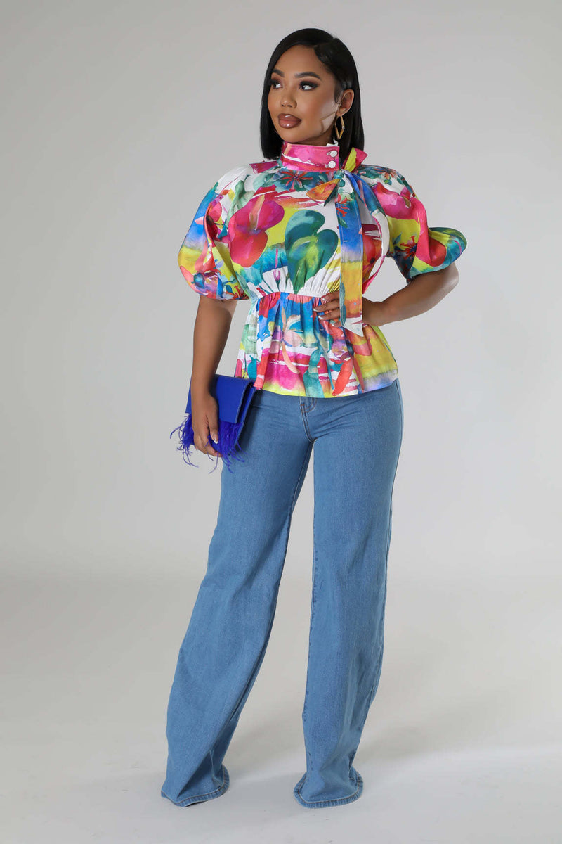 Casual Print Short Sleeve Shirts QYMF 3062
