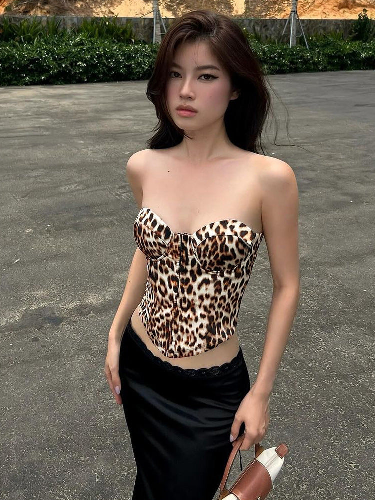 Leopard Print Irregular Tank Tops GKLK T4416216Y