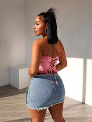 Fashion Slim Denim Short Skirt YMEF 51070