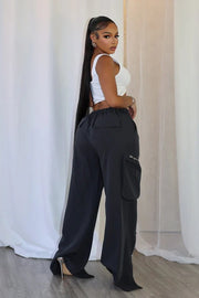 Casual Zipper Split Loose Straight Pants GXHF M80250