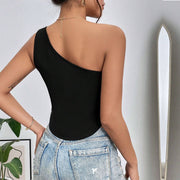 Singles Shoulder Irregular Hollow Tank Tops GYSQ CVDE1880