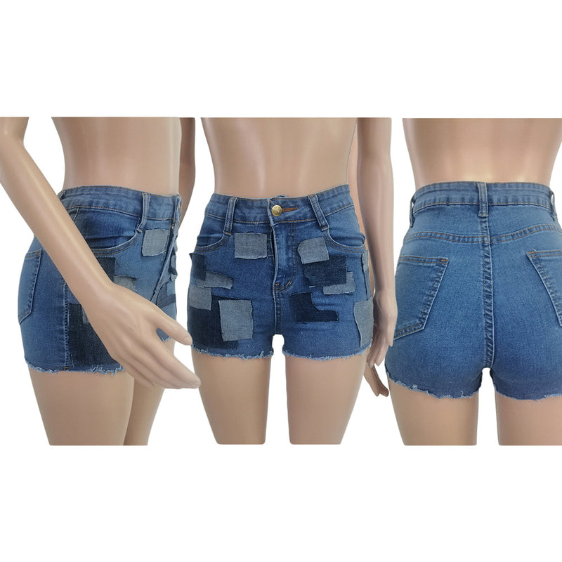 Fashion Casual Mid Waist Denim Shorts GDYF 6977