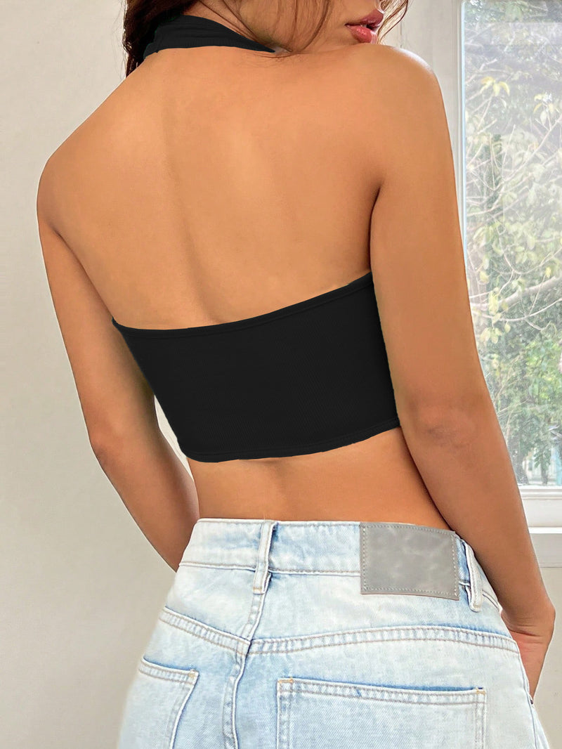 Sexy Halterneck Irregular Tank Tops GYSQ CVEB2080
