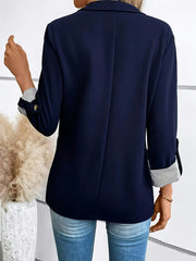 Plus Size Solid Color Casual Blazer Coats GYWO 9907