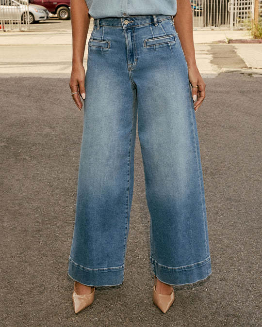 Casual High Waist Loose Wide Leg Jeans GSMF 9601