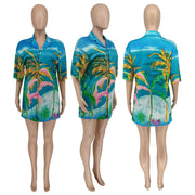 Casual Loose Printed Shirt Top WMEF 20791