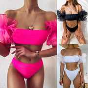 Solid Color Tube Top Swimsuit Two Piece Set CSYZ B118W