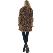 Plus Size Rabbit Fur Leopard Print Loose Plush Coats HHMY 9092