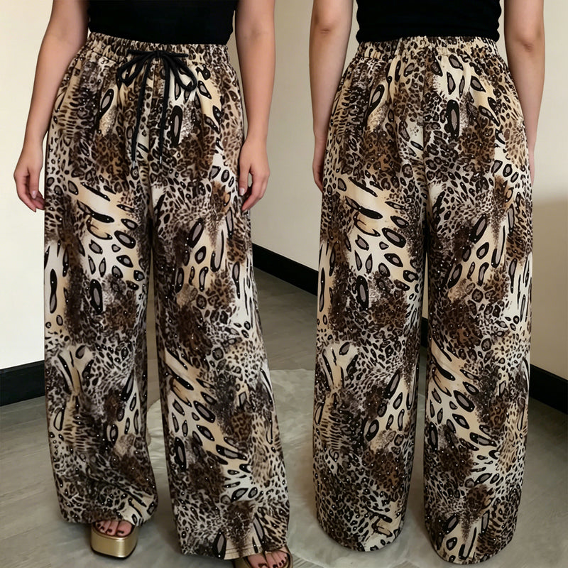 Retro Animal Print Casual Pants BY 7768