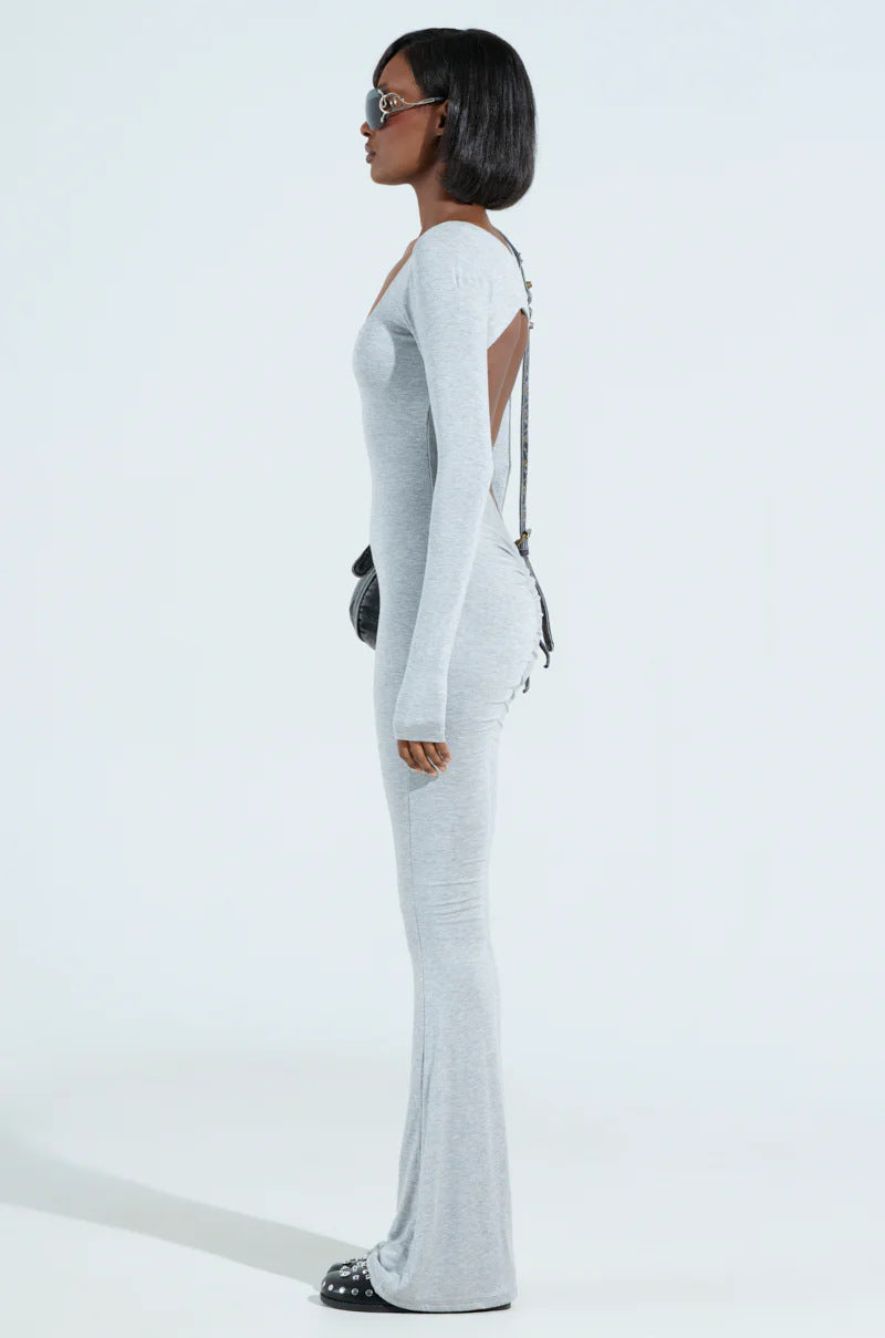 Long Sleeve Backless Yoga Sport Jumpsuit GQLK 0597