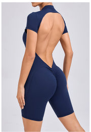 Zipper Short Sleeve Sport Romper GQSA 80150