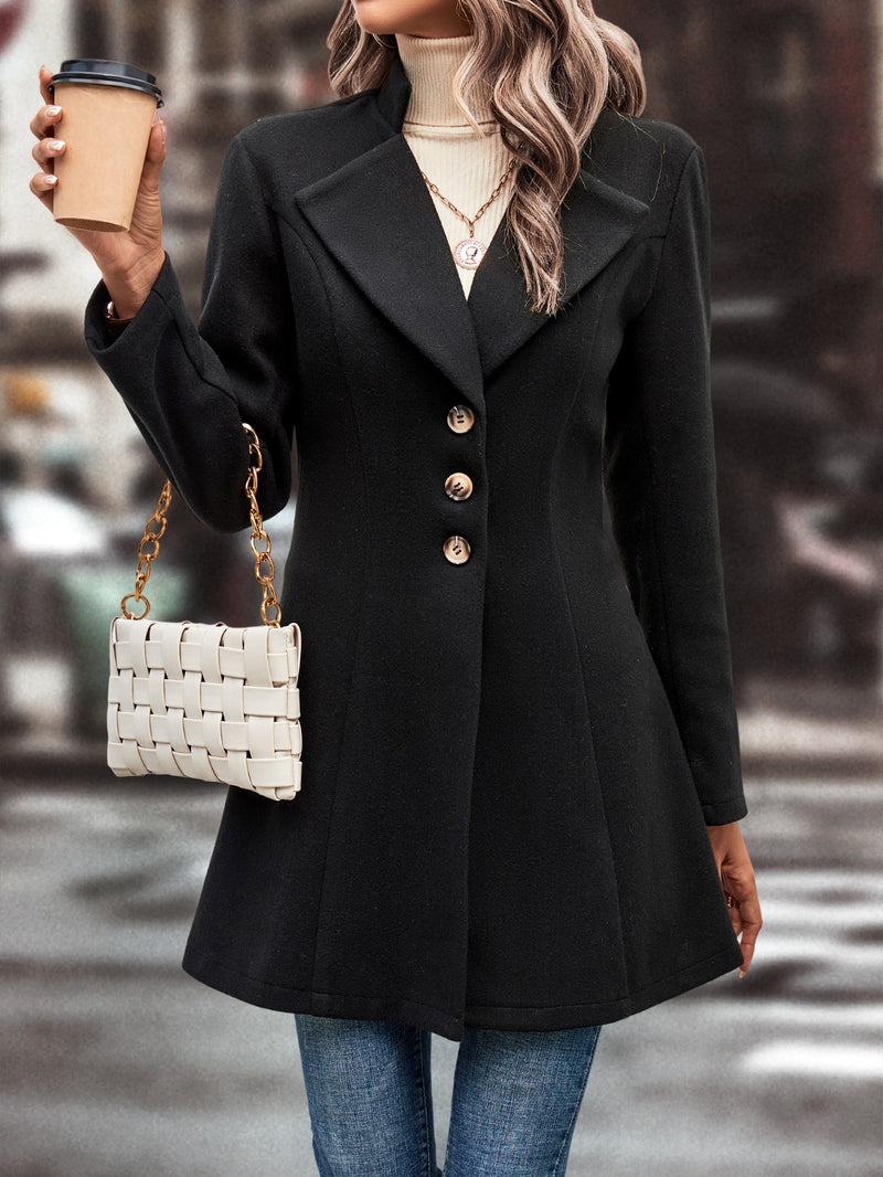 Solid Color Lapel Neck Coats GYXN 72231