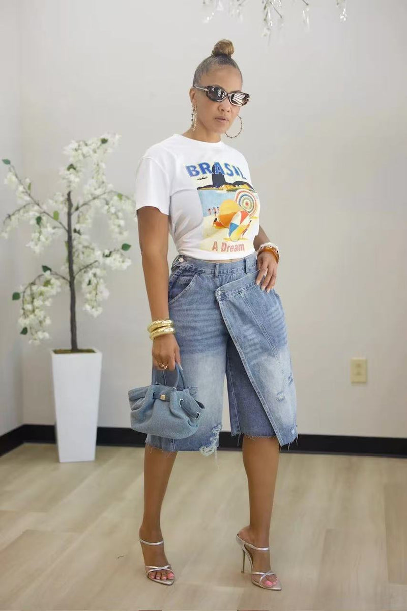 Fashion Denim Loose Shorts OD 8787