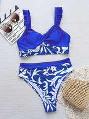 Sexy Print Patchwork Bikinis Two Piece Swimsuit CSYZ 931