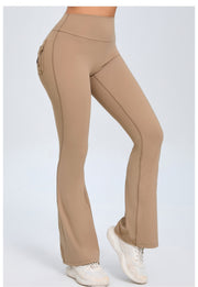 Solid Color Sport Micro Flare Pants GQSA S0031