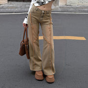 Solid color Gradient Straight leg Jeans GPKJ MR46157