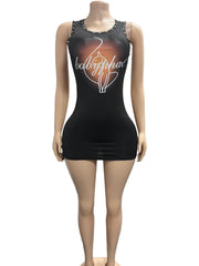 Print Sleeveless Mini Dress GFCF 1482