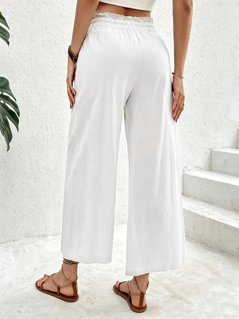 Solid Color Loose Straight Pants ZDF 33531