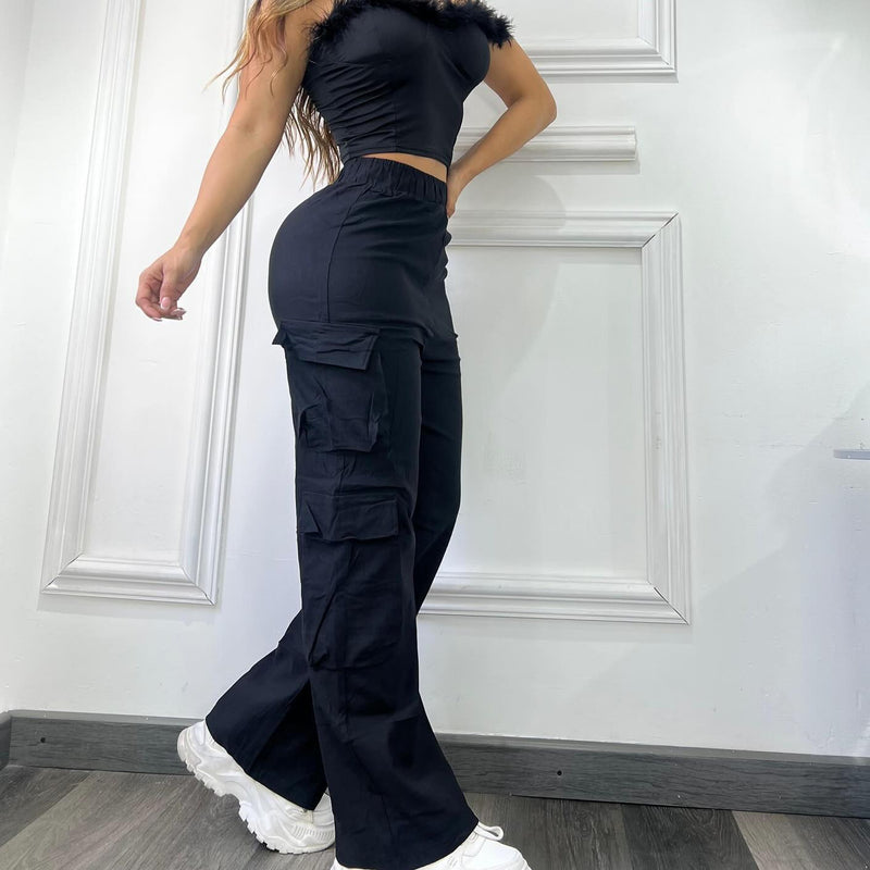 Plus Size Solid Color Pants GYSF 8868