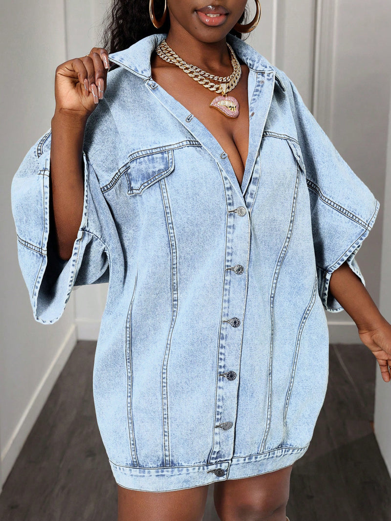 Short Sleeve Loose Denim Jacket GYXN 65897